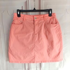 Croft & Barrow Pastel Pink Denim Mini Skirt Women's Medium